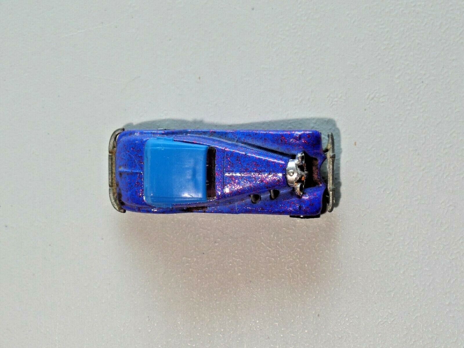 Hot Wheels 1992 Mainline Mercedes 540K Blue w/ Pink Glitter BW Malaysia 7552