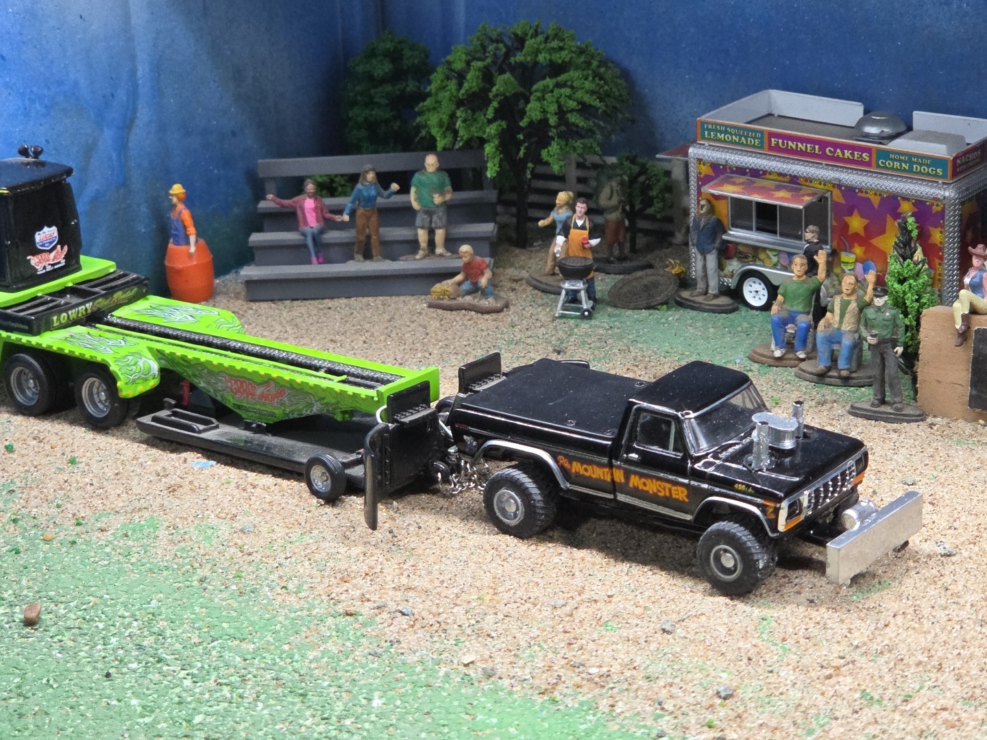 CUSTOM BUILT 1:64 GreenLight 1979 FORD HOT ROD PULLING TRUCK ertl puller dcp 460