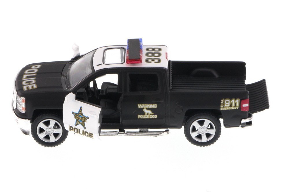 New 5″ Chevy 2014 Chevrolet Silverado Police Truck Diecast Model 1:46 Kinsmart