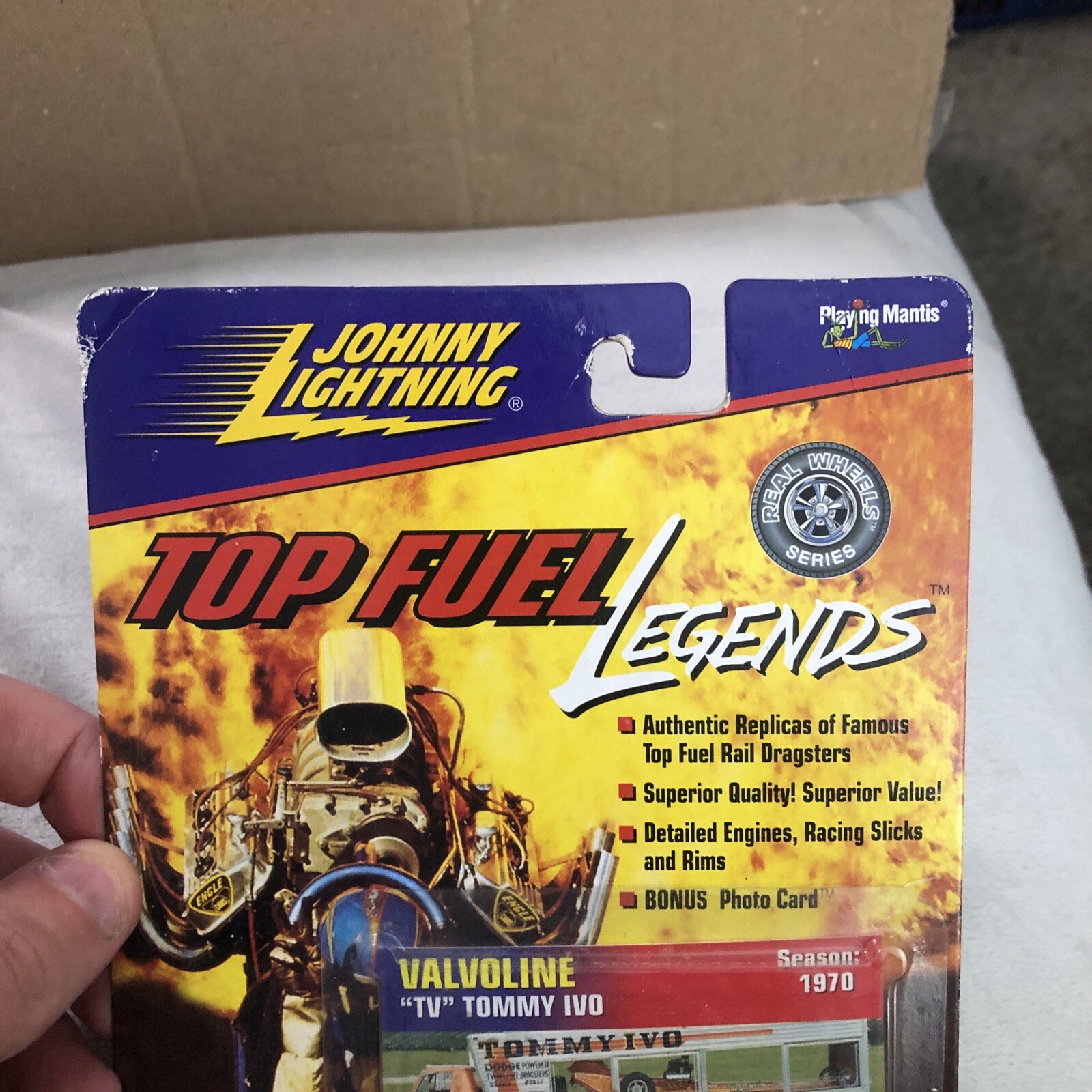1998 JOHNNY LIGHTNING TOP FUEL LEGENDS VALVOLINE “TV” TOMMY IVO 472-01 NOS 🔥