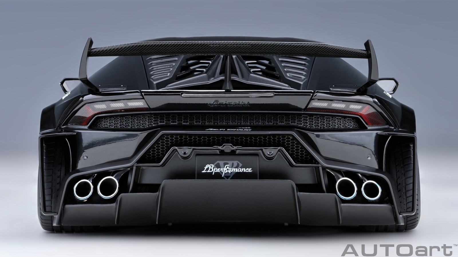 Lamborghini Liberty Walk LB Silhouette Works Huracan GT Black in 1:18 scale