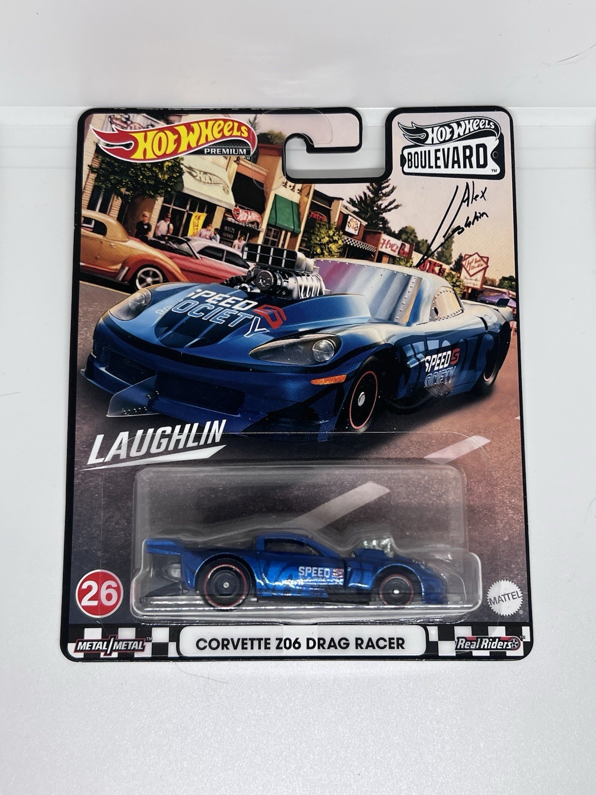 Hot Wheels Corvette Z06 Drag Racer Blue 1:64 Diecast Car Boulevard Series