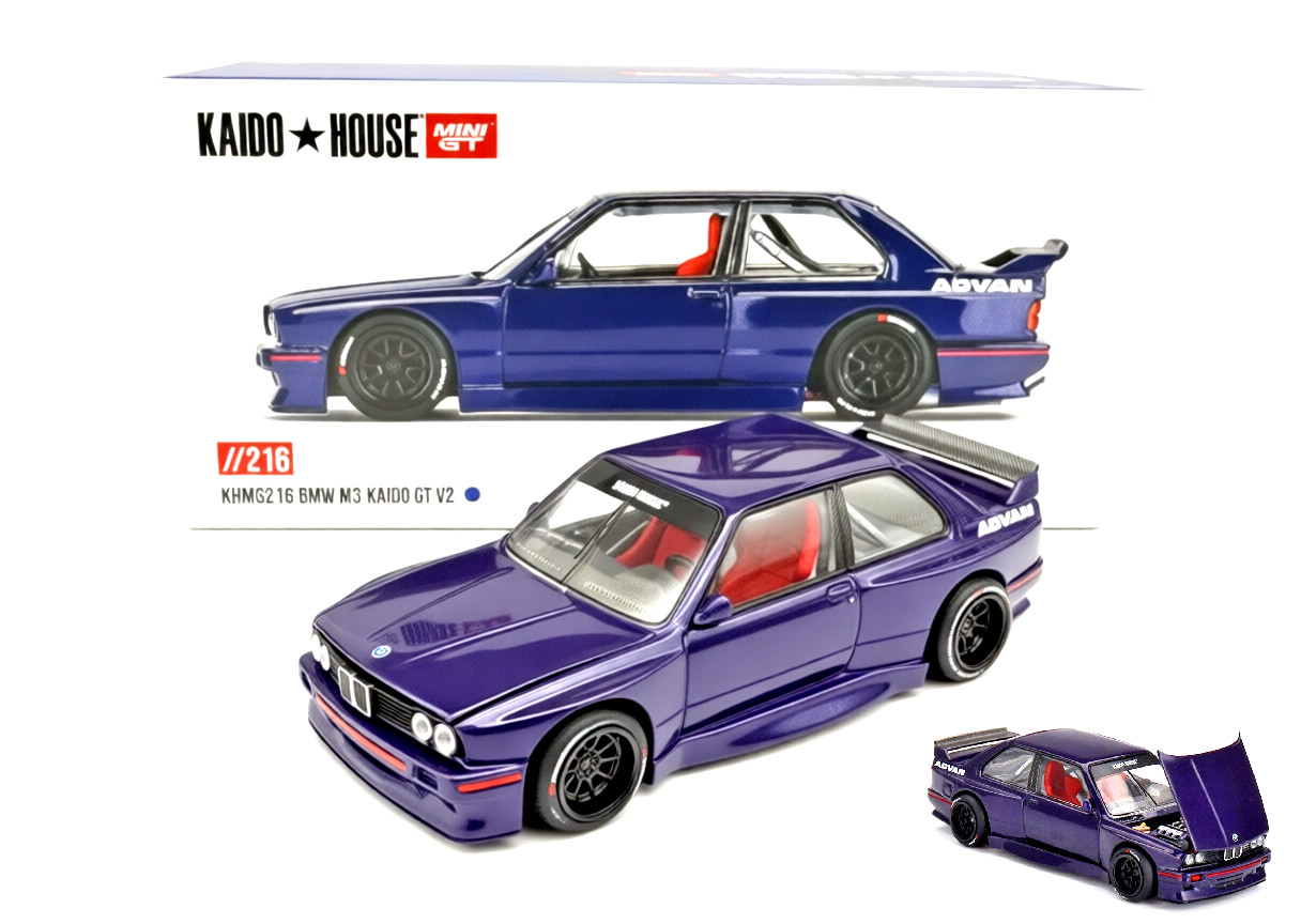 Kaido House x Mini GT BMW M3 Kaido GT V2 KHMG216 Blue / Black 🟦⬛ 1/64