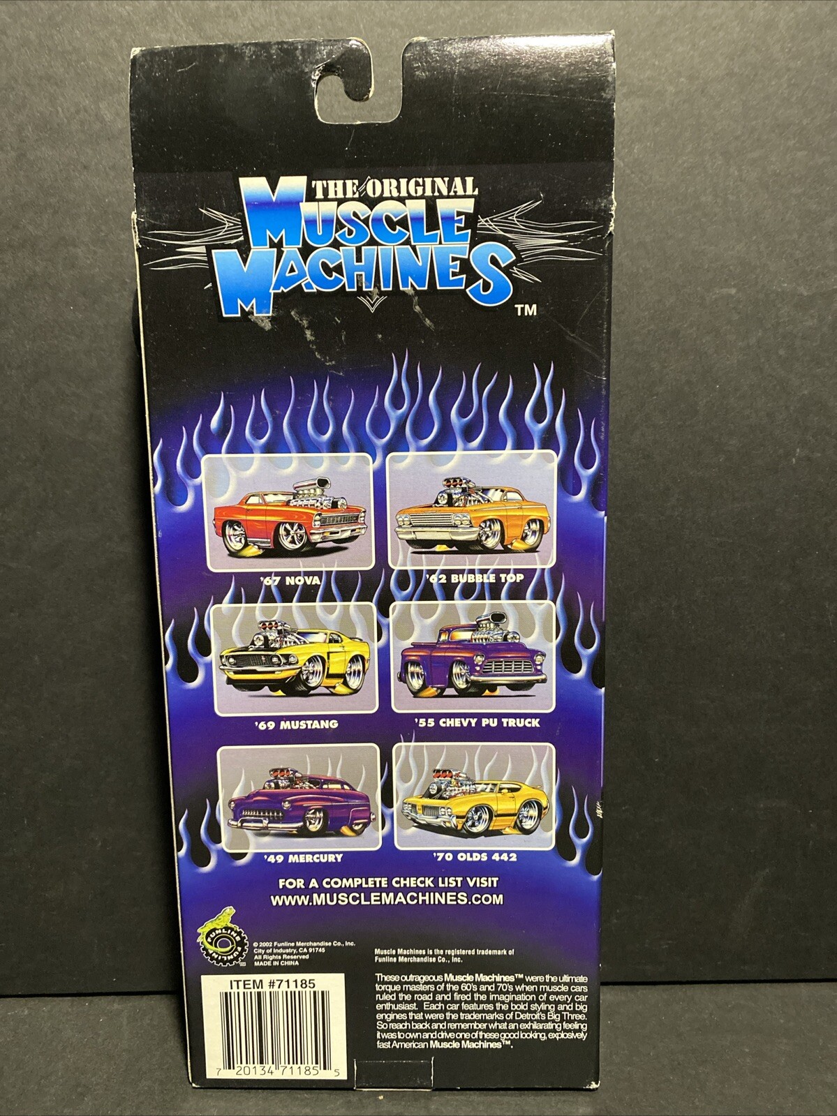 2002 FUNLINE MERCHANDISE THE ORIGINAL MUSCLE MACHINES 5PK 1/64 ‘63 Vette