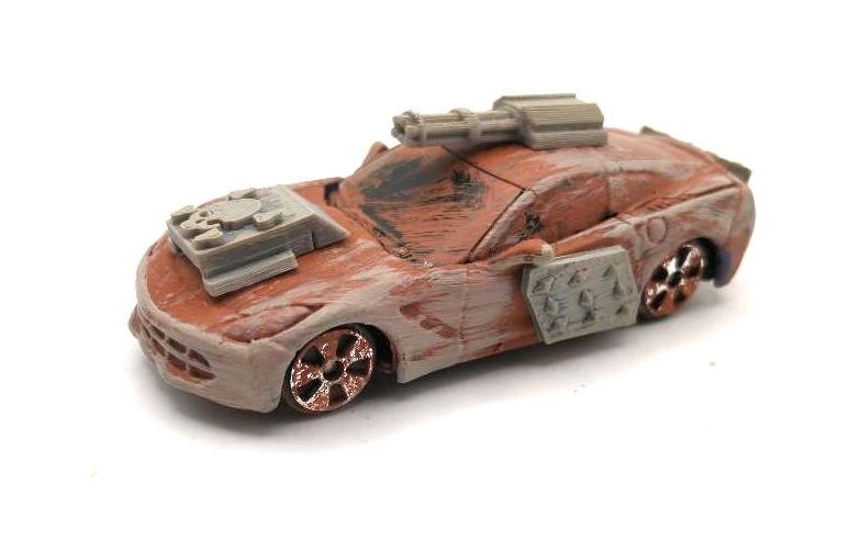 Custom Mad Max Zombie War Wasteland Road Warrior Truck 1/64 Hot Wheels Vehicle