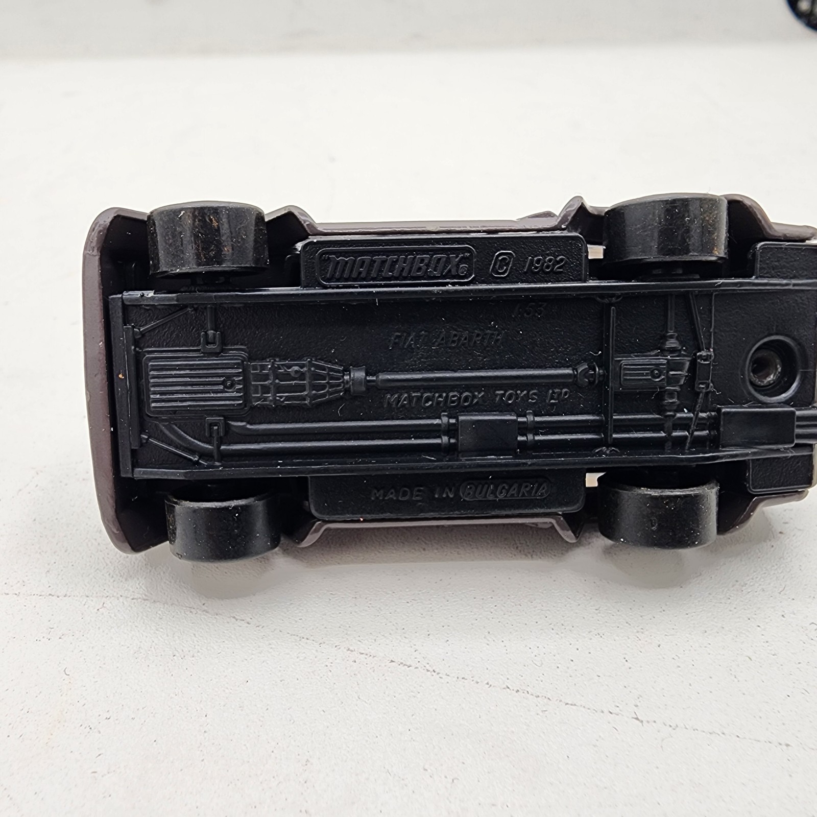 Vintage Matchbox Superfast Bulgarian Issue Fiat Abarth Dark Gray No Tampos RARE