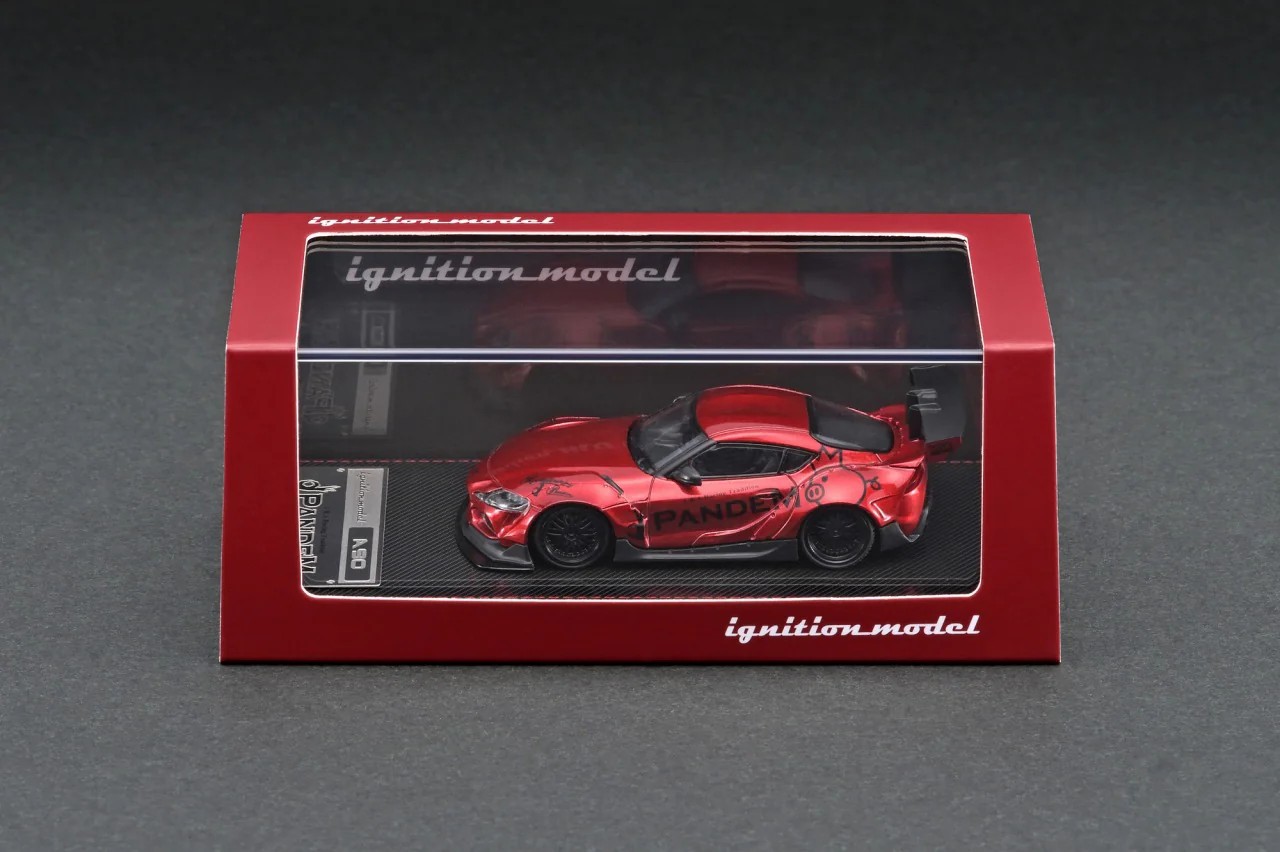Ignition Model Red Metallic Pandem Toyota Supra (A90) 1:64 Diecast Car IG2332