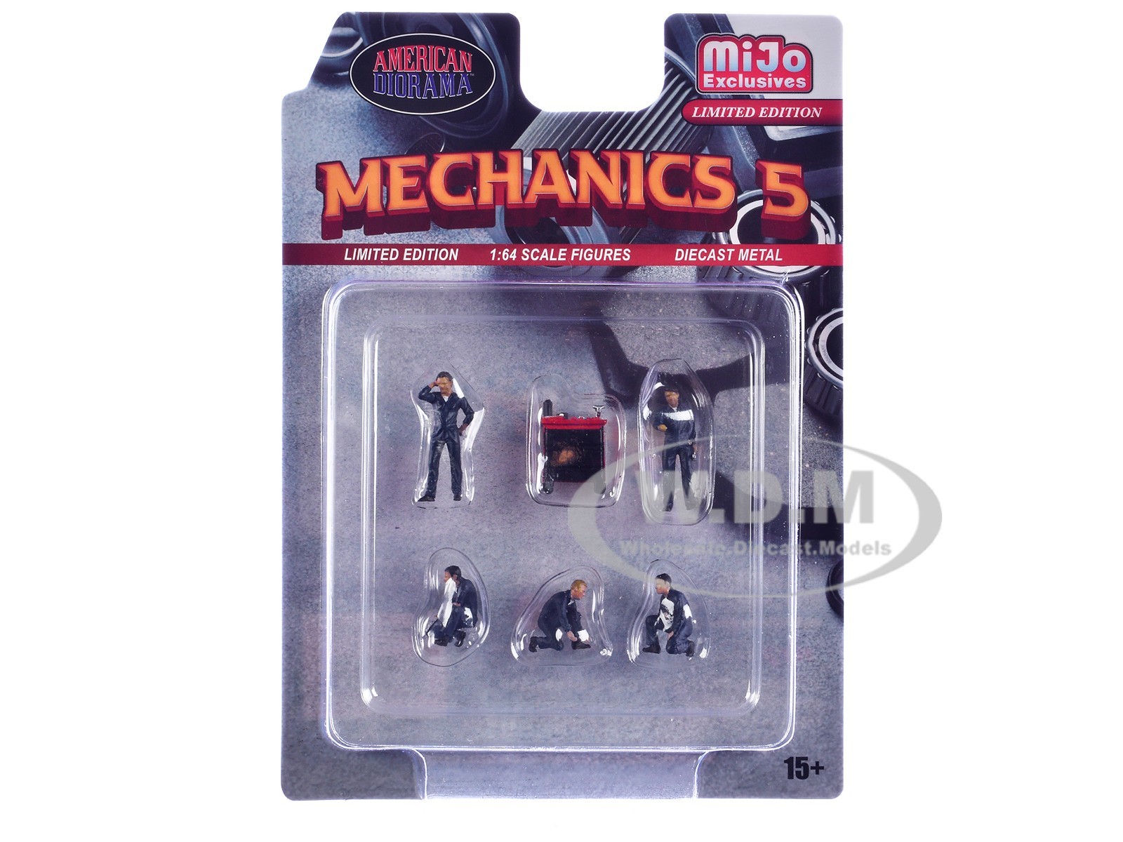 “MECHANICS #5” 6 PC DIECAST FIGURE SET FOR 1/64 BY AMERICAN DIORAMA 2435MJ