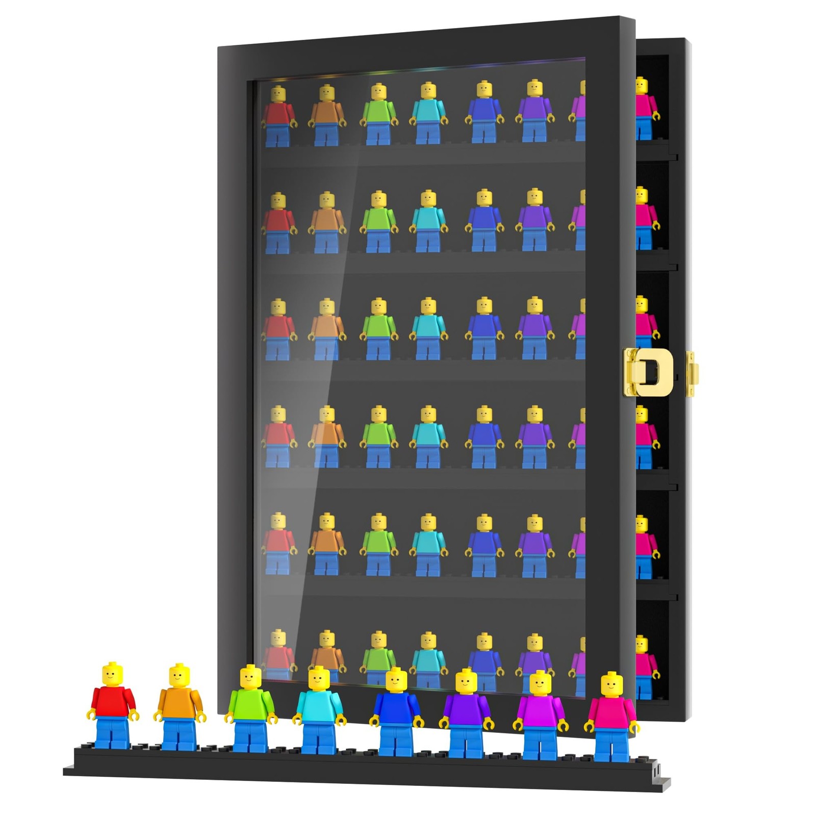 6 Layers Minifigure Display Case for Lego, Building Wall Display Cabinet Show…