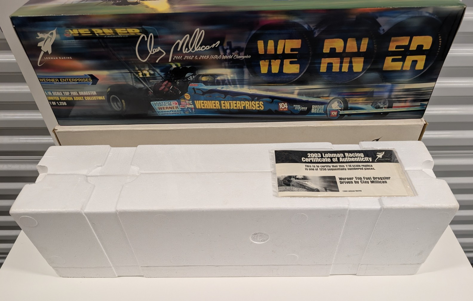 Milestone Werner Enterprises Clay Millican 1/16 Scale Top Fuel Dragster NHRA