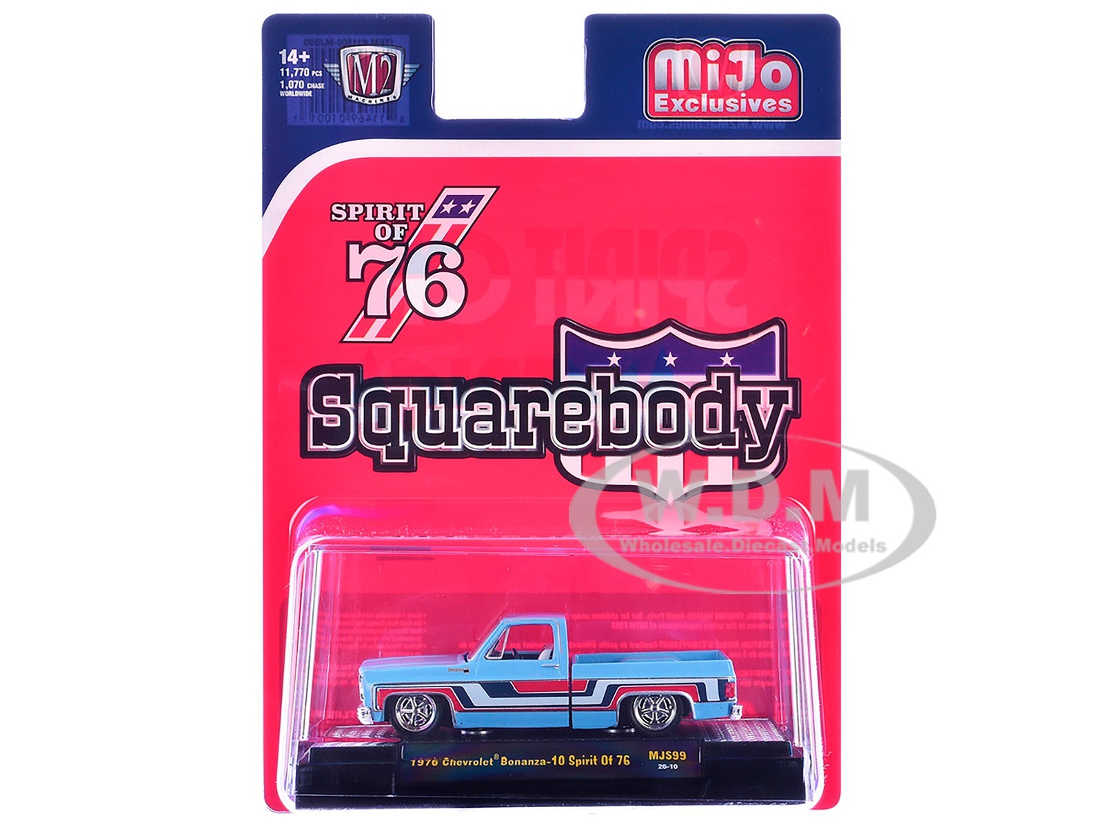 1976 CHEVROLET SILVERADO BONANZA-10 “SPIRIT OF ’76” BLUE 1/64 BY M2 31500-MJS99