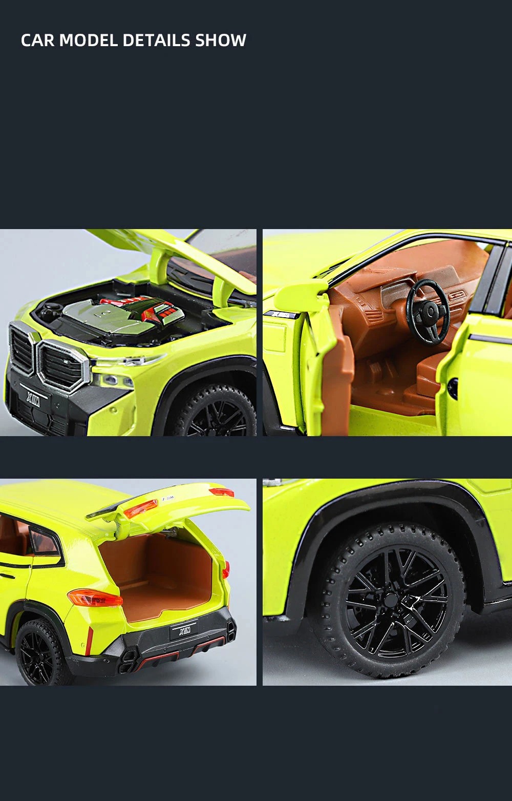 1:32 The XM SUV Alloy Sports Car Model Diecast Metal New Energy Car Vehicles Mod