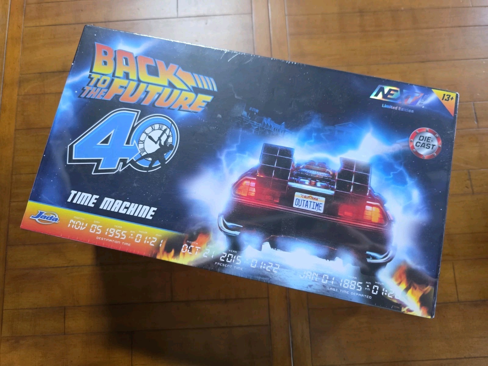 Jada 1:24 Back to the Future DeLorean Time Machine Chrome 40th Anniversary