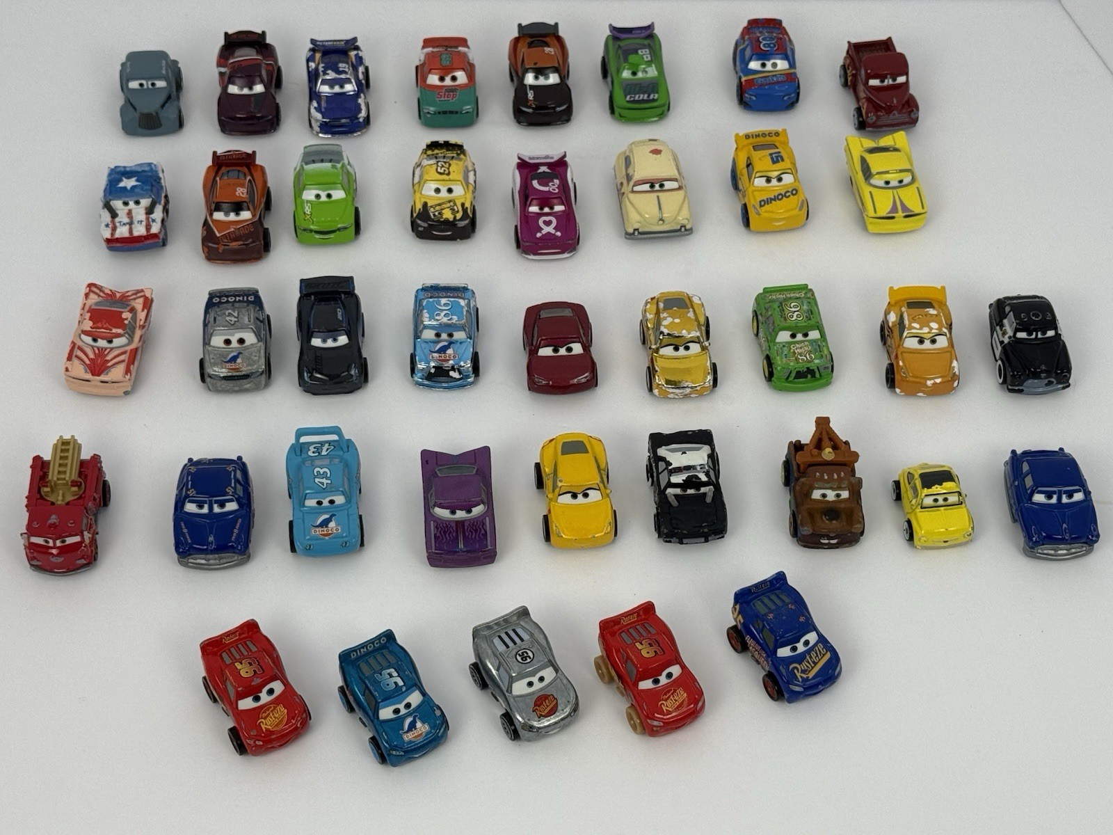 Disney Pixar Cars Mini Racers Diecast Mattel Lot of 39 – 1:87 Scale