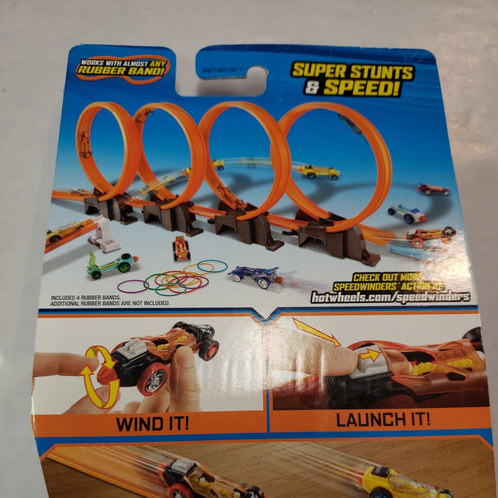 NEW – HOT WHEELS, SPEED WINDERS, POWER TWIST RUBBER BAND POWER 2016 WIND-UP