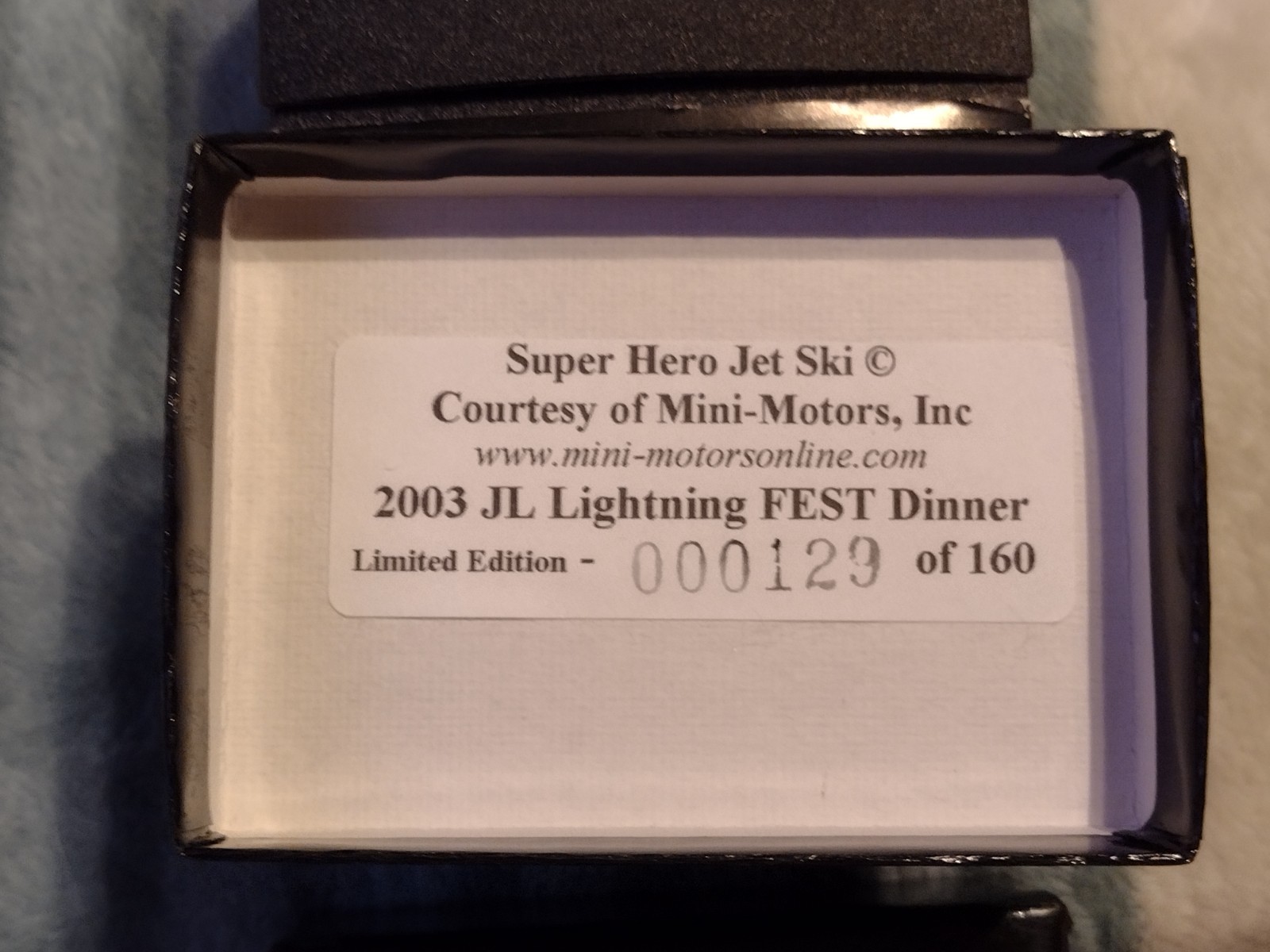 Playing Mantis – Johnny Lightning Fest 2003 – Dinner Exclusive Bat ski #129/160