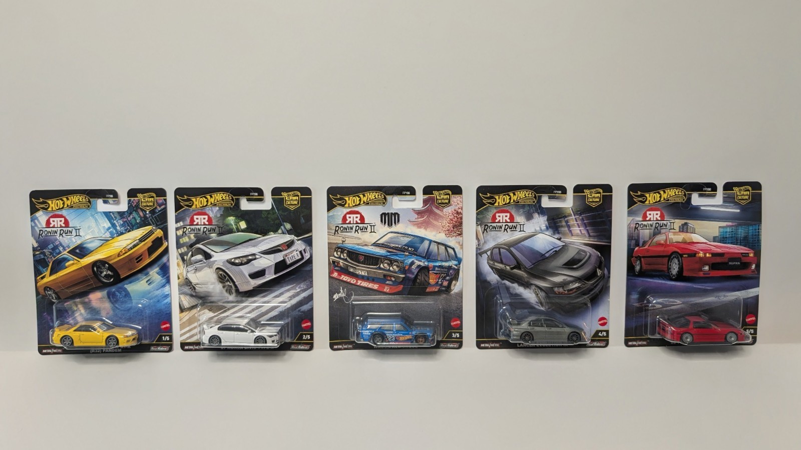 Hot Wheels 1:64 Car Culture 2025 Ronin Run II Complete Set Of 5