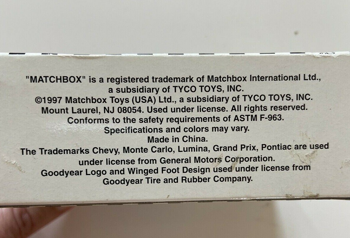 Matchbox 1997 White Rose Collectibles Racing Superstars Hype Racing #1 of 6000