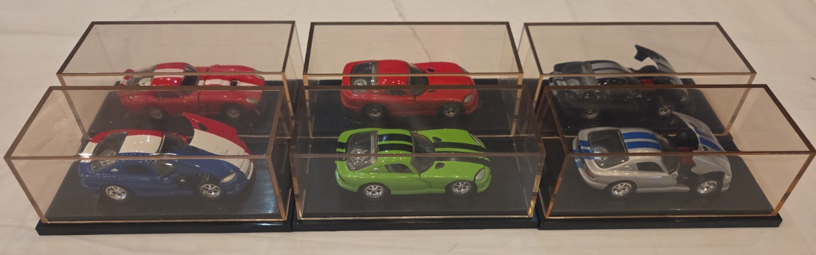 Lot Of 6 1998 Hot Wheels Collectibles Dodge Viper GTS Green Red Silver Black