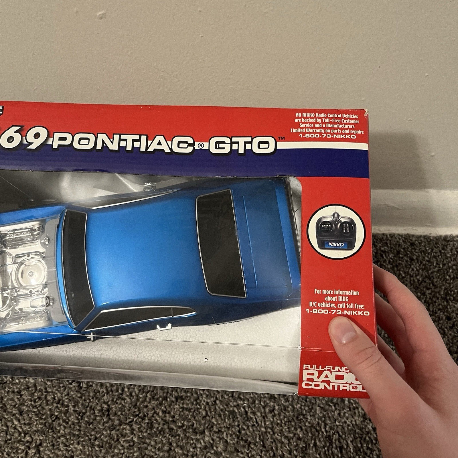 Vintage NIKKO RC 1969 Pontiac GTO Great Shape (Mug Series) 1:16 Radio Controlled