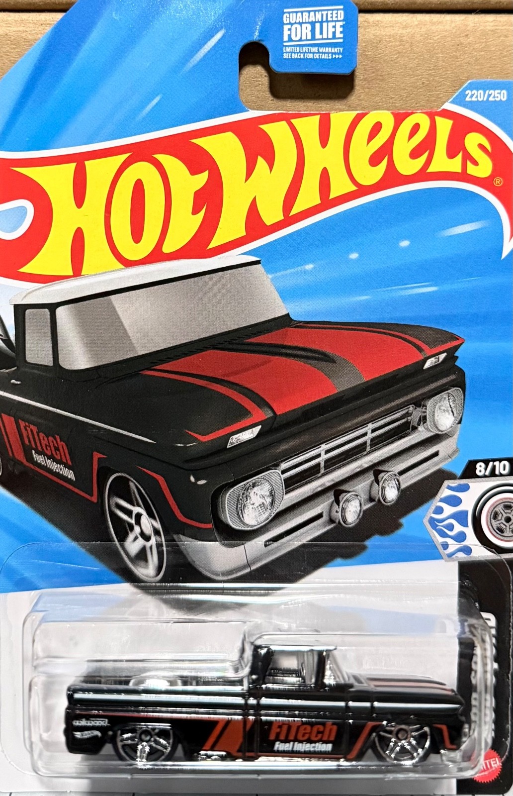 Hot Wheels Custom ‘62 Chevy Pickup #220/250 Rod Squad 8/10 FiTech J Hook Crease