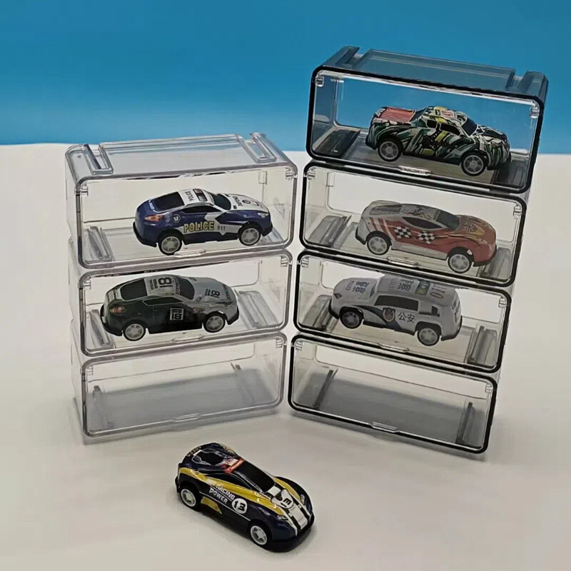 Display Cases Storage Box For Hot Wheels 1/64 Car Stackable Toy Car Collection