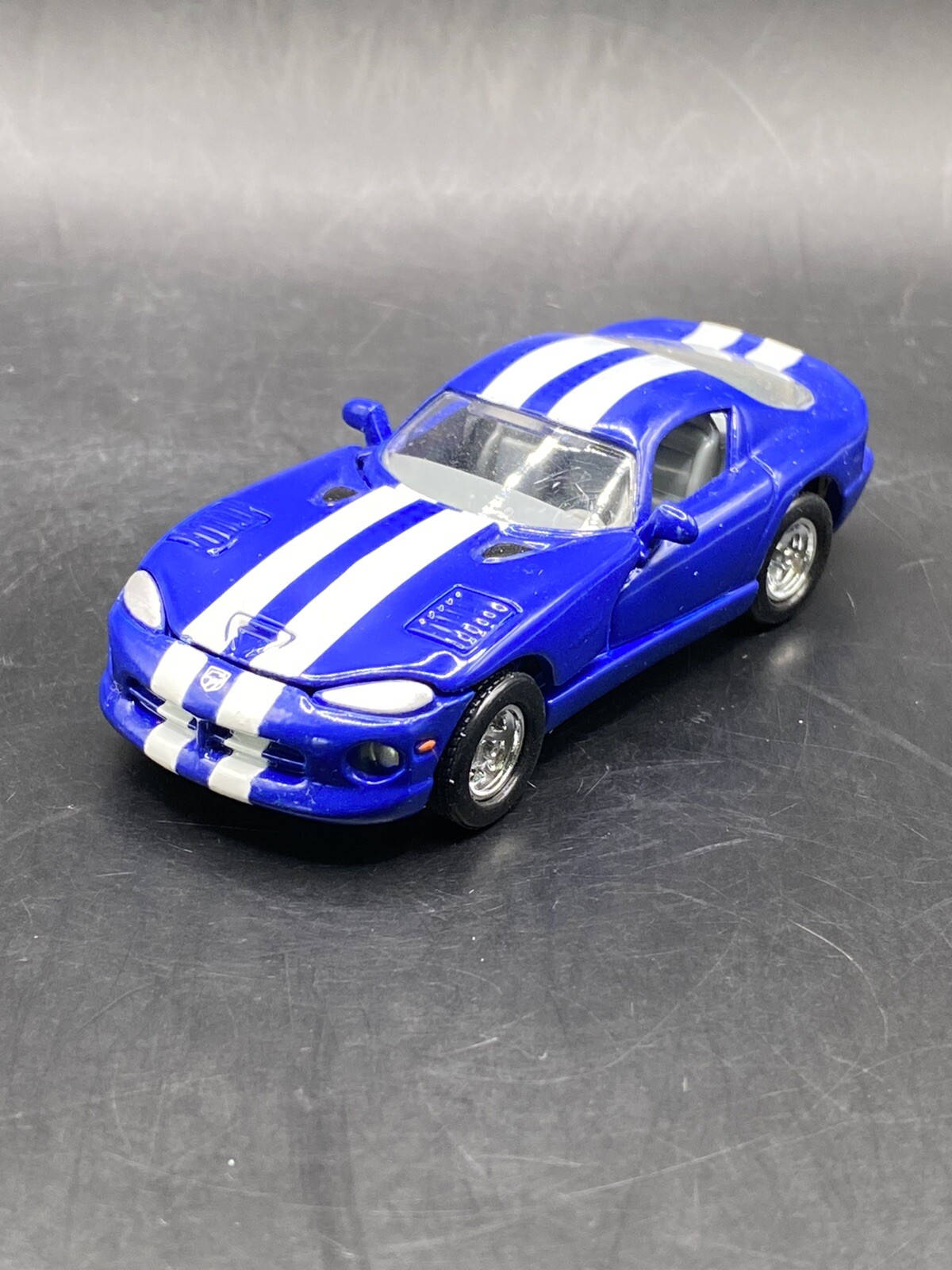 Racing Champions Dodge Viper Real Raiders Blue White Stripes Collectible Toy Car