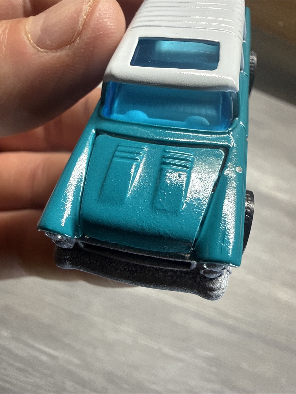1996 Hot Wheels JC Whitney Aqua (1955) ’55 Chevy Nomad w/REAL RIDERS
