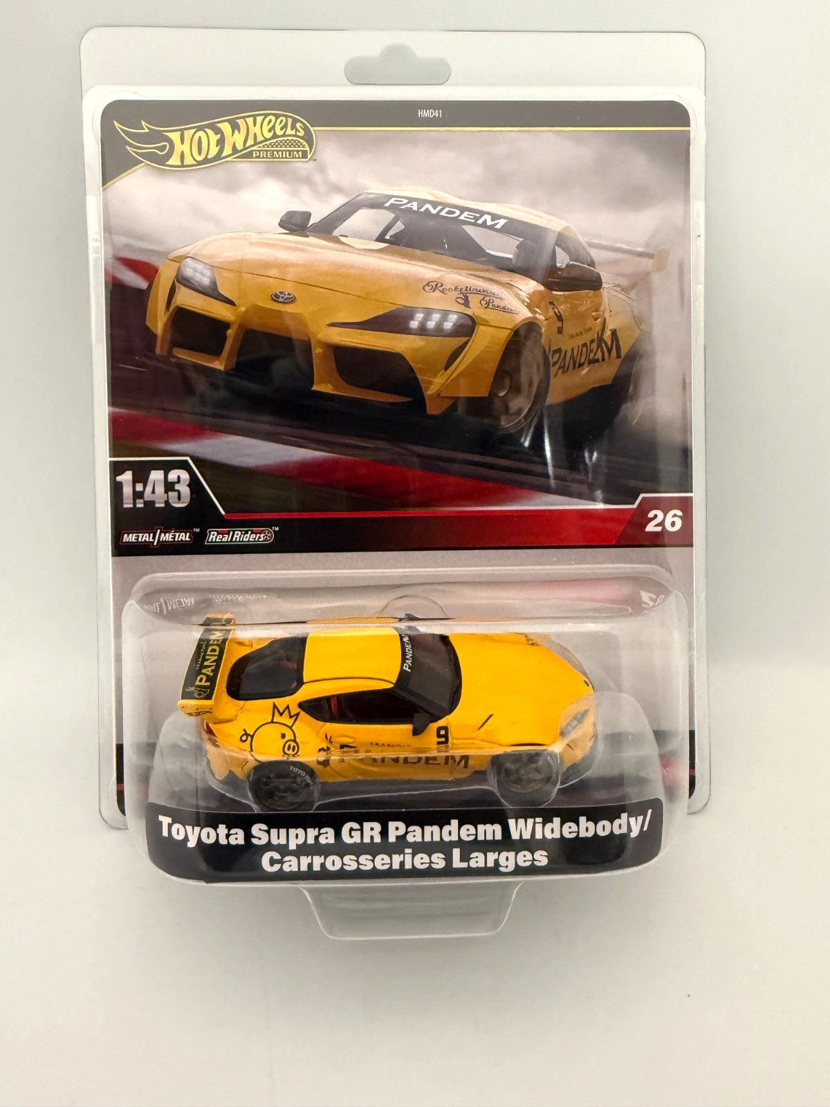 Hot Wheels Premium Die-Cast Metal 1:43 Scale Vehicle – Toyota Supra GR Pandem