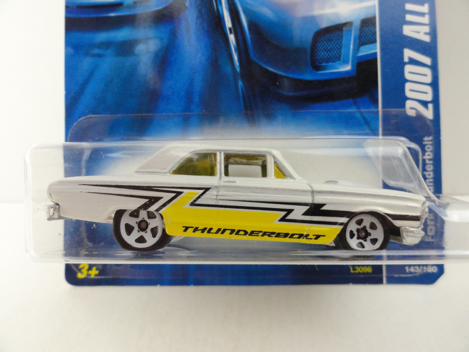 2007 Hot Wheels All Stars #143 Ford Thunderbolt (White)