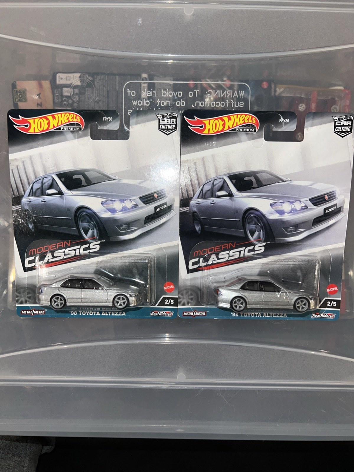 Lot Of 2 Hot Wheels 2024 Premium ‘98 Toyota Altezza Car Culture Modern Classics!