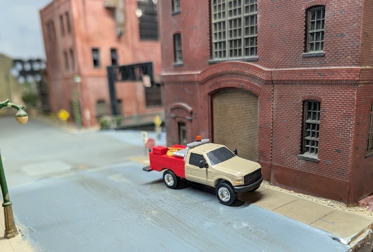 Custom Built 1/87 HO Scale Ford F250 Utility/Work Truck, 3D Printed Resin Model