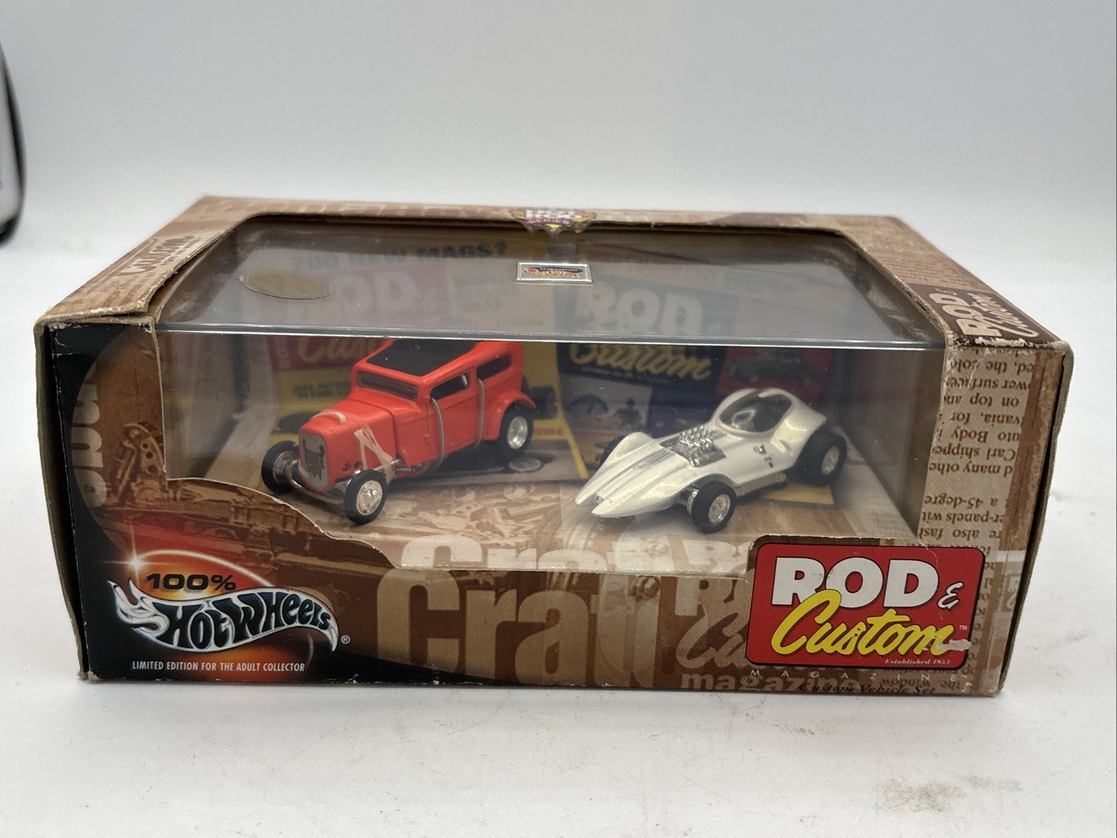 Hot Wheels 2-Car Set Rod & Custom Magazine Hot Rod Series #6 Diecast 1:64 DC1
