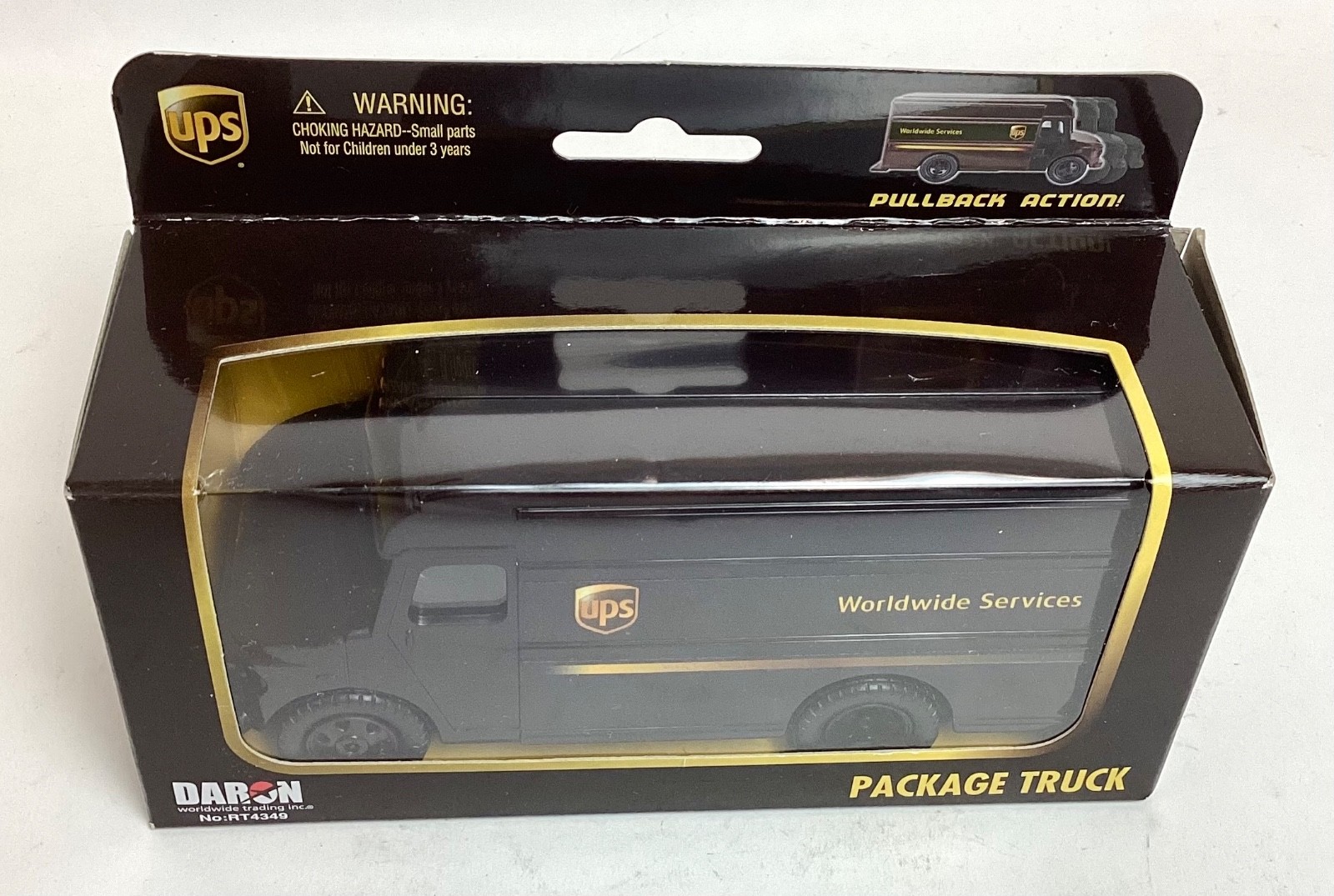 New In Box DARON Pullback Action UPS Package/Box Truck #RT4349