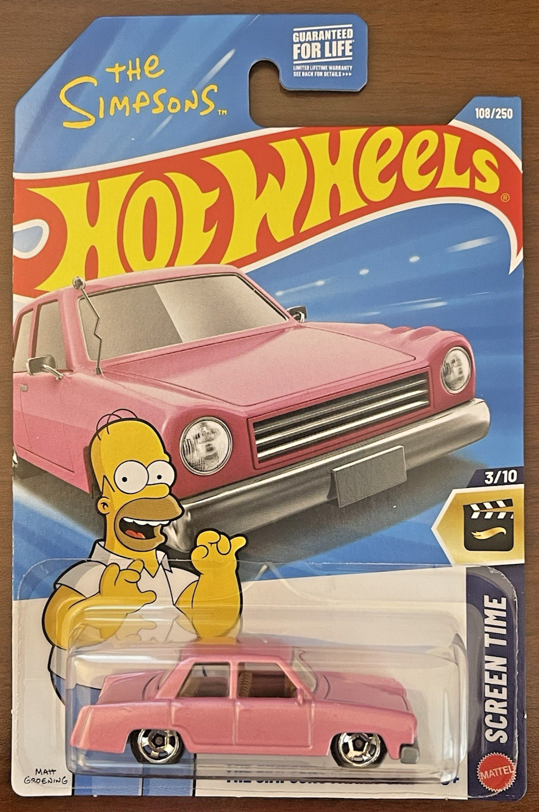 5x 2026 Hot Wheels The Simpsons Family Car Pink Screen Time