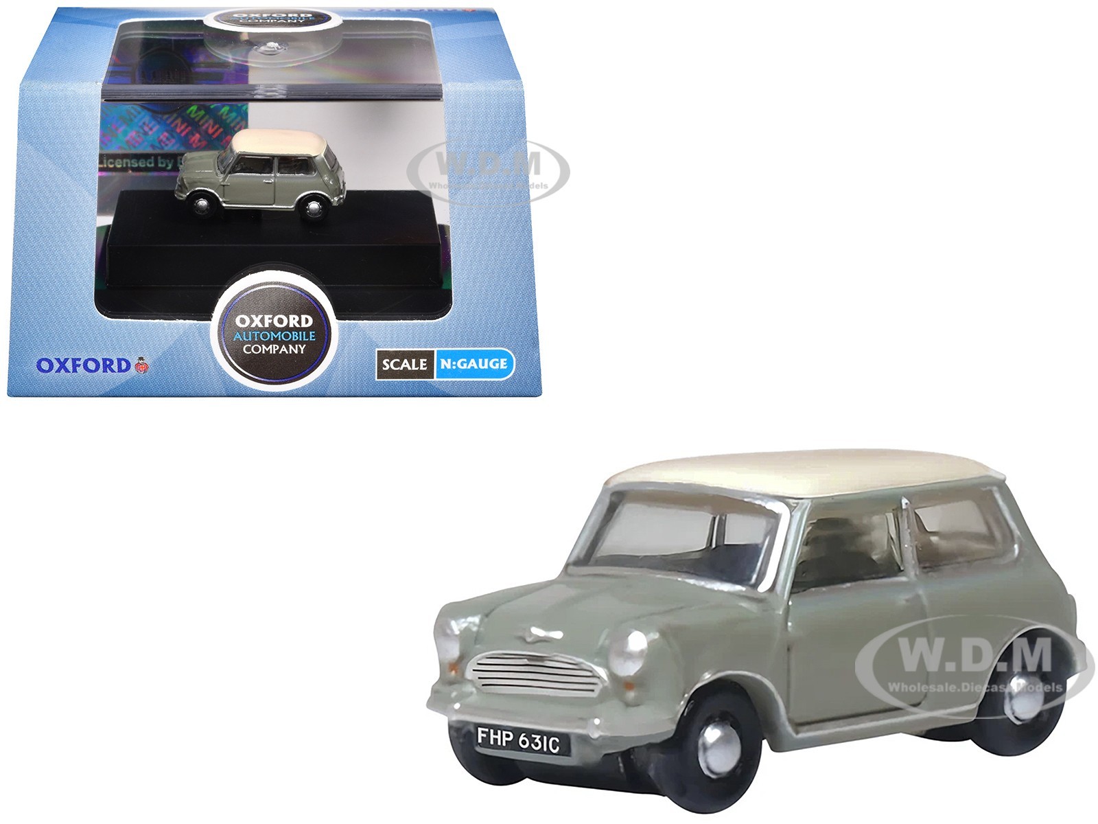 MINI CLASSIC TWEED GRAY 1/148 (N) SCALE DIECAST MODEL CAR BY OXFORD NMN009