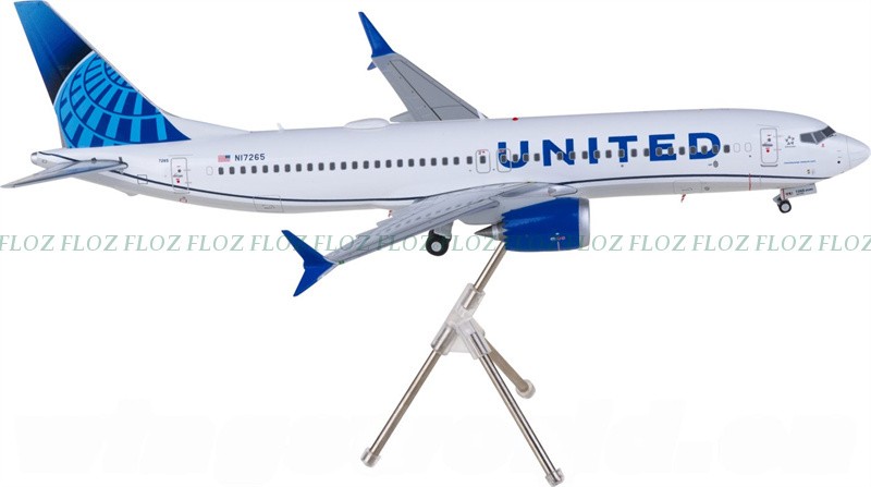 for Geminijets for United Airlines for Boeing 737 MAX 8 N17265 1:200 Model