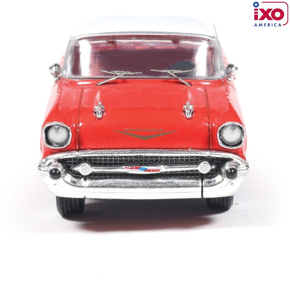 1957 Chevrolet Bel Air Sedan – Red 1:64 Scale Model – IXO America IA64008