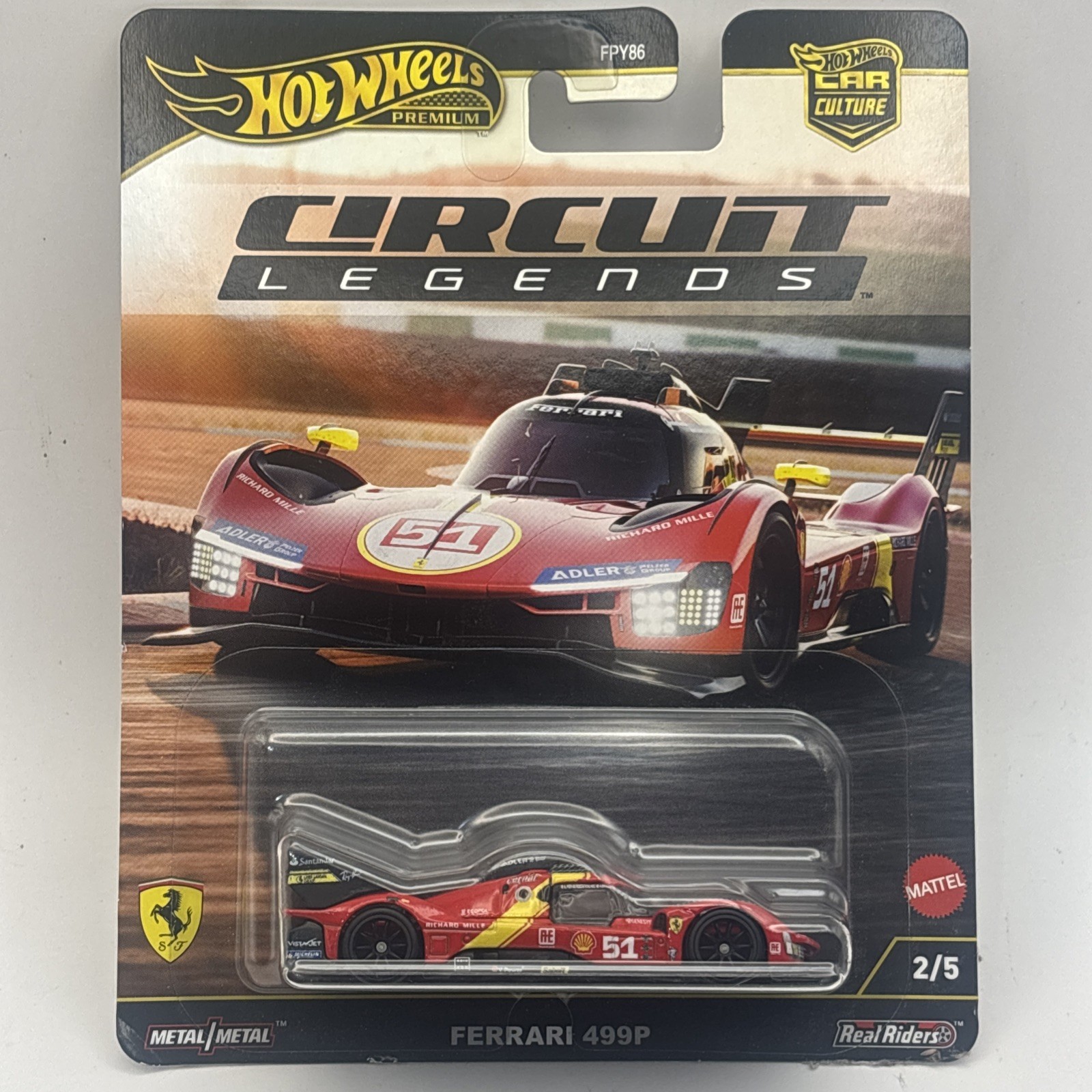 New Hot Wheels Premium 2024 “Circuit Legends” Car Culture Red Ferrari 499P