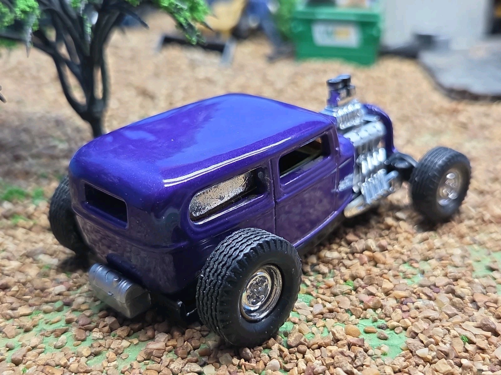Custom 1:64 street Rat Rod lowered hot FORD chopped panel paddy wagon HotWheels
