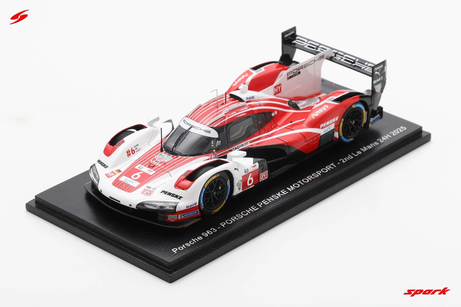 Spark S9258 1/43 Porsche 963 No.6 PORSCHE PENSKE MOTORSPORT 2nd Le Mans 24H 2025