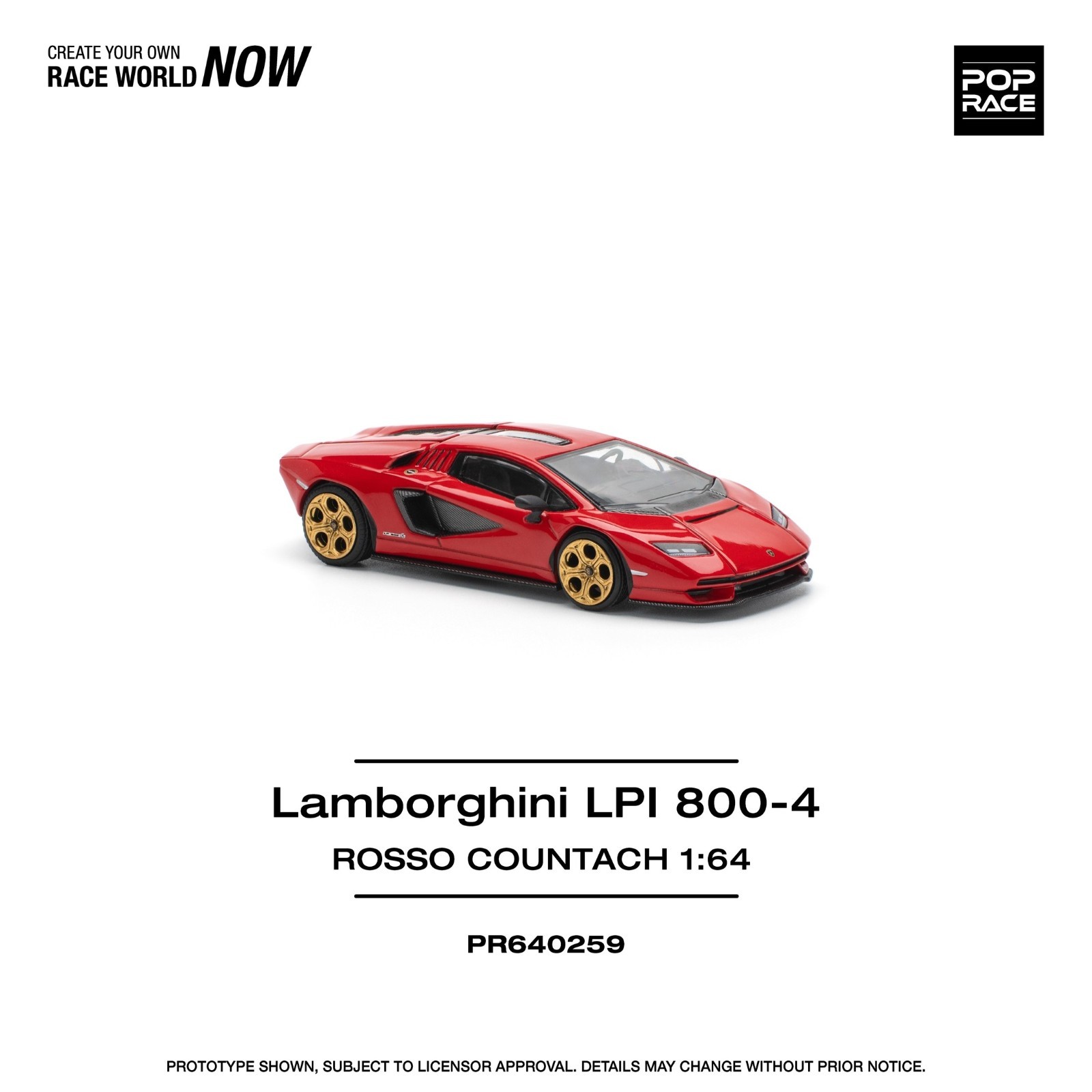 Pop Race 1:64 Lamborghini Countach LPI-800 – ROSSO