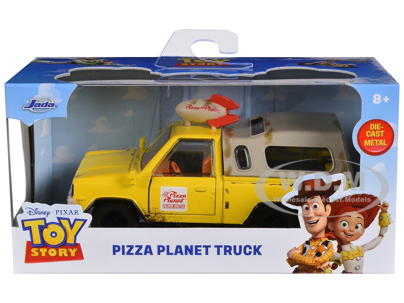 PIZZA PLANET TRUCK YELLOW WEATHERED “TOY STORY” 1/32 DIECAST MODEL BY JADA 36301