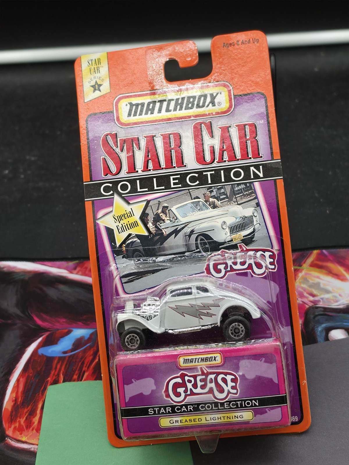 Matchbox 1997 GREASE GREASED LIGHTNING STAR CAR 1933 FORD STREET ROD – NEW