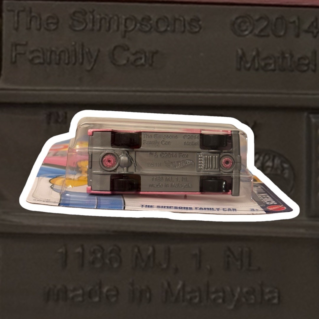 Hot Wheels Simpsons Family Car Pink 1:64 Screen Time Homer TV Series FREE CASE