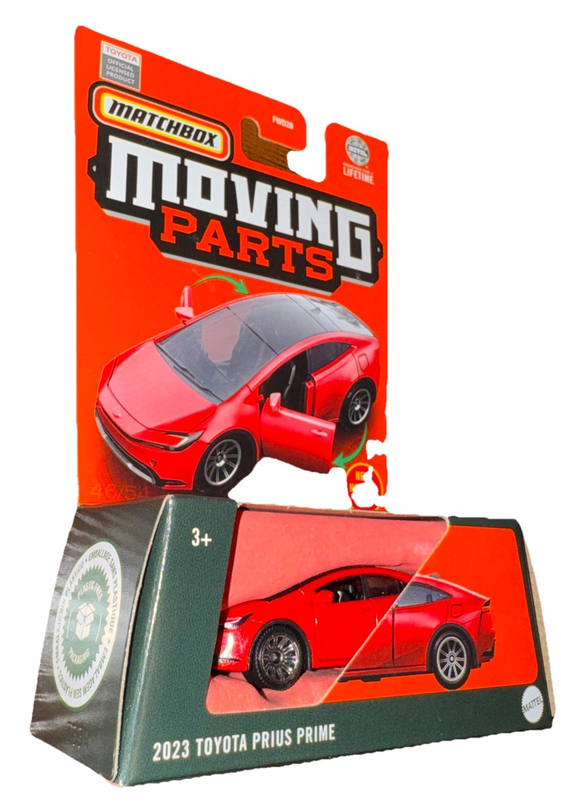 Lot Of 2 Matchbox 2023 Toyota Prius Red Moving Parts New In Package 1:64 Diecast