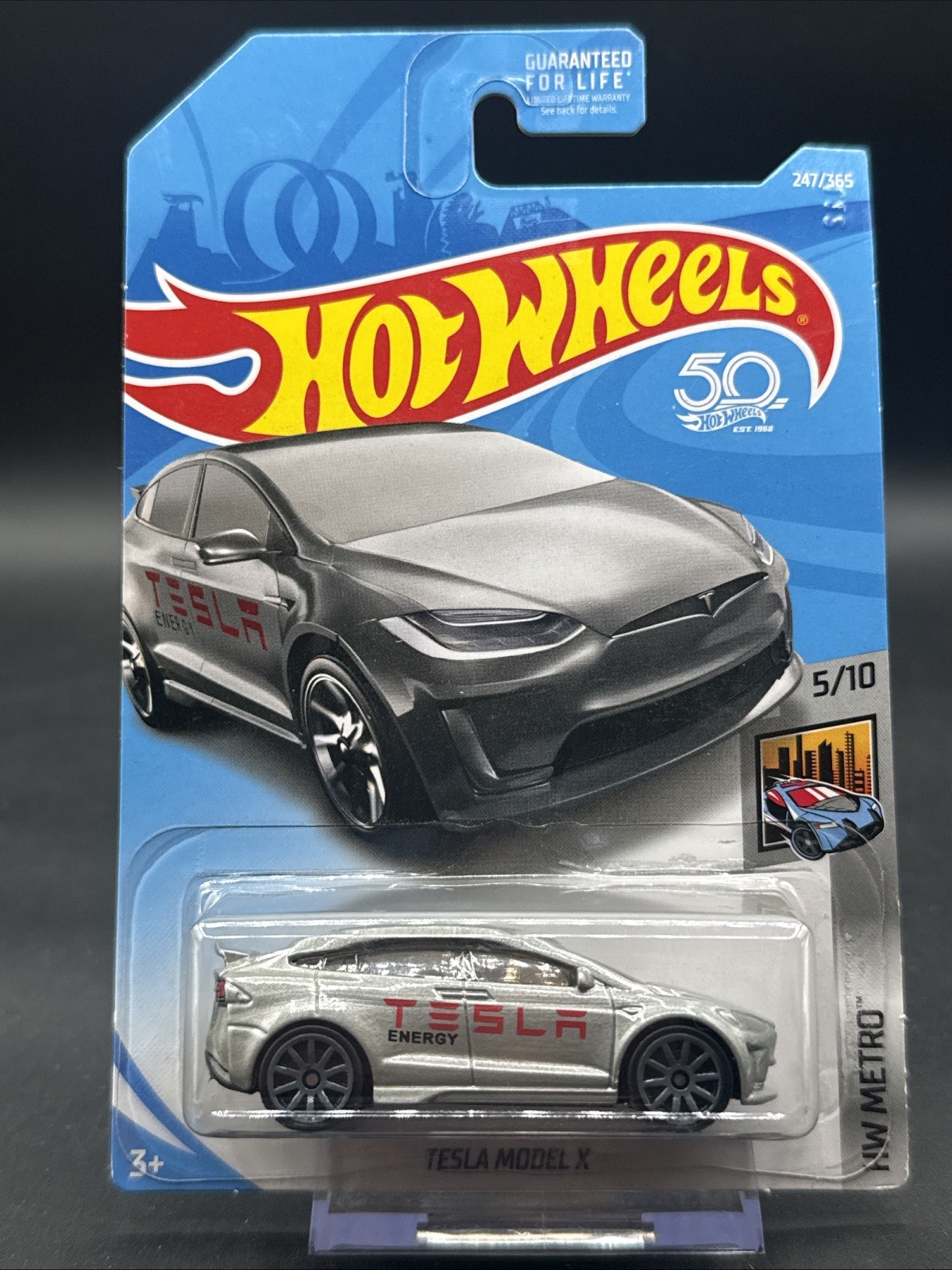 2017 Hot Wheels GREY TESLA MODEL X 247/365 HW Metro