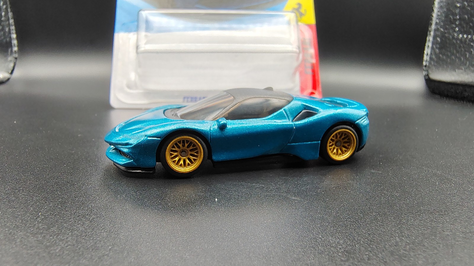 Custom Hot Wheel Ferrari 2 Pack SF90 12Cilindri Teal WSwap OOAK NoScalpCustoms
