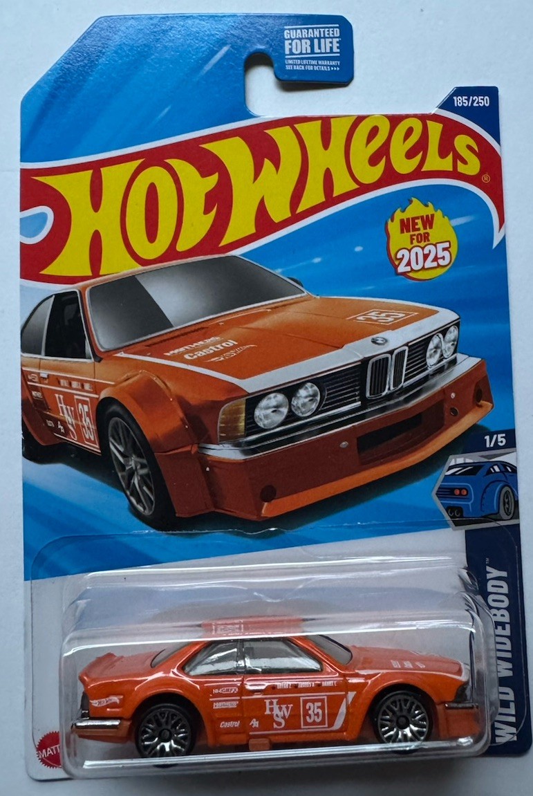 2025 Hot Wheels WILD WIDEBODY 1/5 BMW 635 CSi 185/250 (Orange)