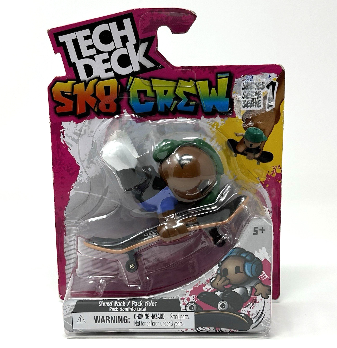 2024 Tech Deck SK8 Crew Series 1 Shred Pack Skateboard Toy New Damaged Package
